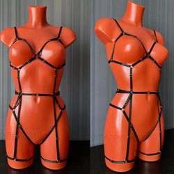 Harness bodysuit RIA with Garters, harness lingerie, harness body, cage body, bdsm lingerie, harnesses, harness women
