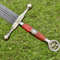 Saint George the Dragon Slayer Damascus Steel Sword - Medieval Inspired Collectible Deco (2).jpg