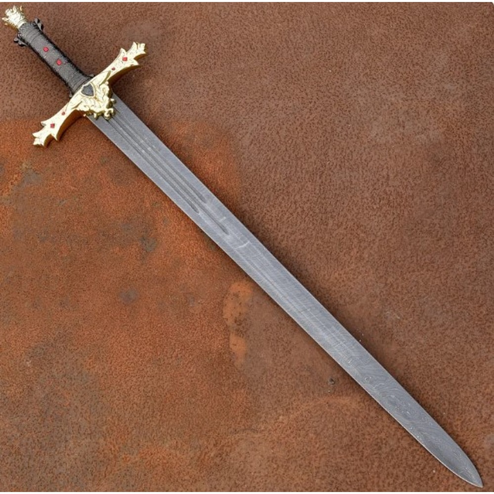 King Arthur Excalibur Damascus Steel Sword