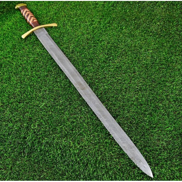 Heathen Army Damascus Steel Sword - Pattern Welded Steel Hand Forged Historical R (2).jpg
