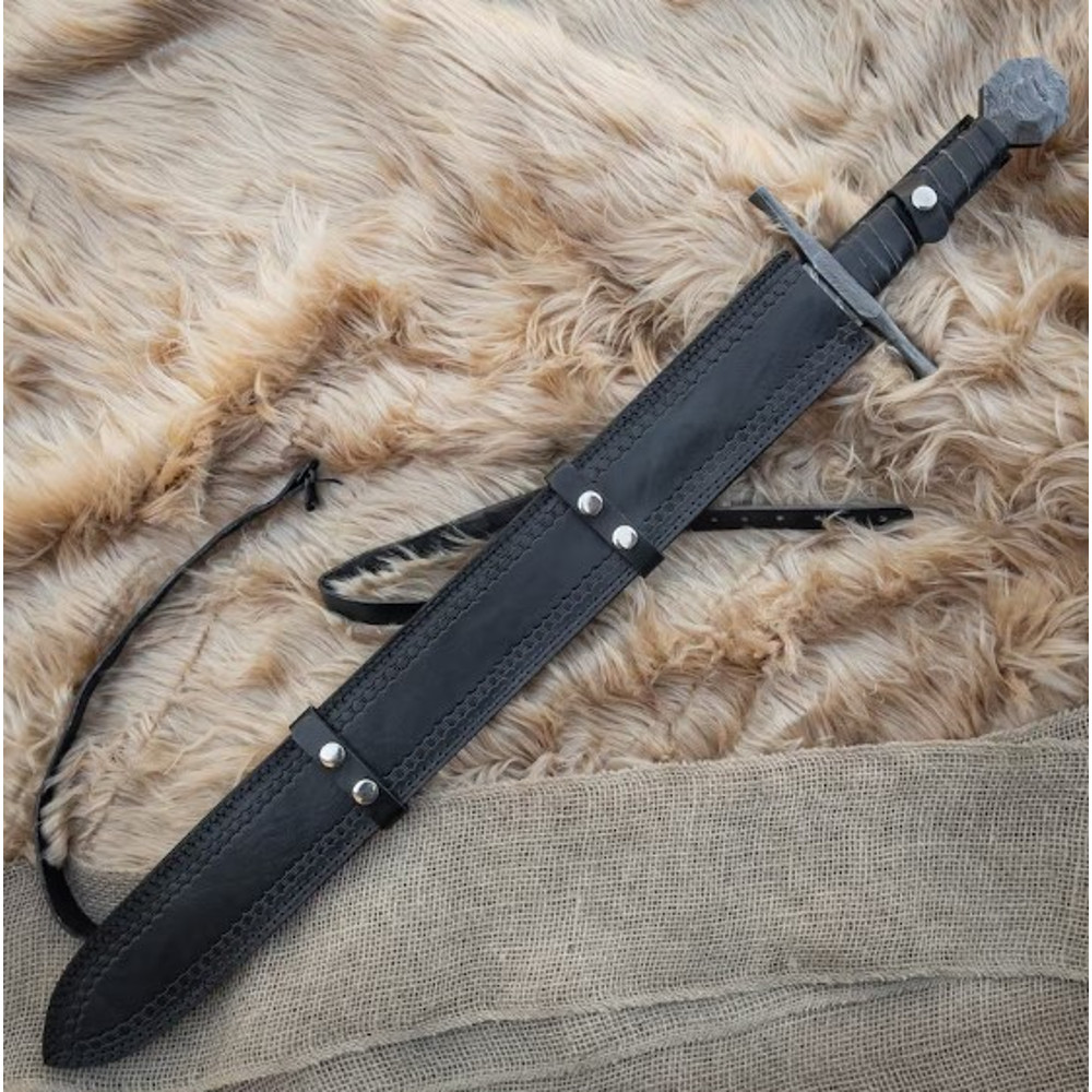 Damascus Steel Templar Style Arming Sword – Hand Forged Medieval Inspired Colle (4).jpg