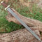 Damascus Steel Viking Warrior Sword - Hand Forged Collectible Replica Sharpened Steel Sword W.jpg