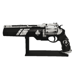 Ace of Spades hand cannon Destiny 2 with moving trigger, hammer and ammo.