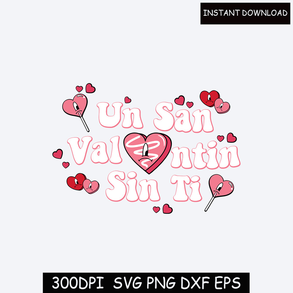Bad Bunny Valentine day bundle SVG , Mega Bad Bunny Valentine day svg eps dxf png , for Cricut, Silhouette, digital, file cut.jpg