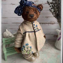 Teddy bear Simona/gift handmade/collection teddy/collectible toy/handmade bear/teddy bear limited edition/sale