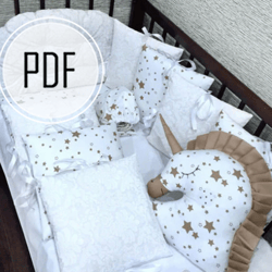 Unicorn pillow pattern, Unicorn cushion, Unicorn toy pattern, Animals pillow for baby, crib toy diy