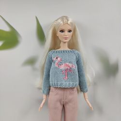 Barbie clothes flamingo sweater