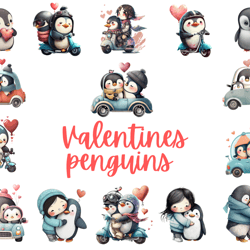 valentine penguins clipart,couple penguin png clipart,holiday penguin nursery animals,penguin png, arctic animals,png co