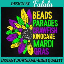 beads parades crawfish kingcake mardi gras masquerade party png file sublimation design mardi gras, mardi gras png