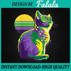 cute mardi gras kitten new orleans cat owner  png file sublimation design mardi gras, mardi gras png