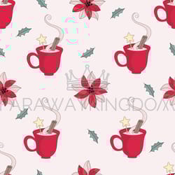 christmas mug new year seamless pattern vector illustration