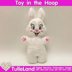 Bunny Easter Toy Stuffed ITH Pattern Machine embroidery design Bunny Stuffed in the Hoop Machine embroidery design