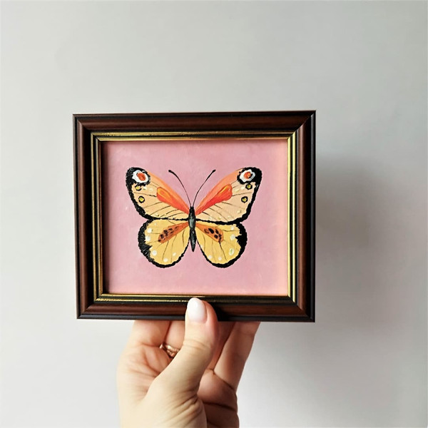 Acrylic-painting-yellow-butterfly-in-style-impasto-framed-art-small-wall-decor.jpg