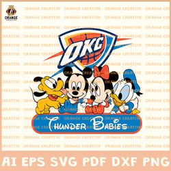 NBA Mickey Babies Oklahoma City Thunder SVG, Disney svg, NBA SVG Design, NBA Thunder SVG, Cricut, Digital Download