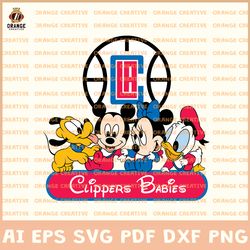 NBA Mickey Babies Los Angeles Clippers SVG, Disney svg, NBA SVG Design, NBA Clippers SVG, Cricut, Digital Download