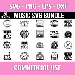 Music Quotes SVG Bundle, Music Lover SVG, Music Instrument SVG