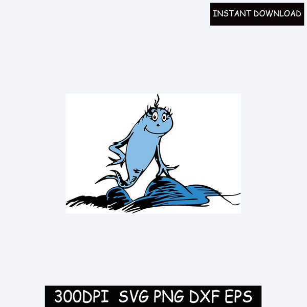 Fish Blue Fish SVG , Dr Seuss Svg , Dr Cat Hat SVG , Funny Quotes Png , Svg Files For Cricut , Cat In The Hat SVG.jpg