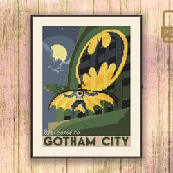 Welcome to Gotham City Cross Stitch Pattern