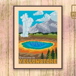 Welcome to Yellowstone Cross Stitch Pattern