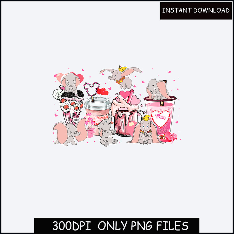 Valentine's Day PNG Bundle,dumbo valentine png, Valentine Day PNG, Valentine Design for Shirts, Valentine png, Valentine Sublimation Files, Silhouette, Png.jpg