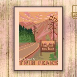 Twin Peaks Cross Stitch Pattern