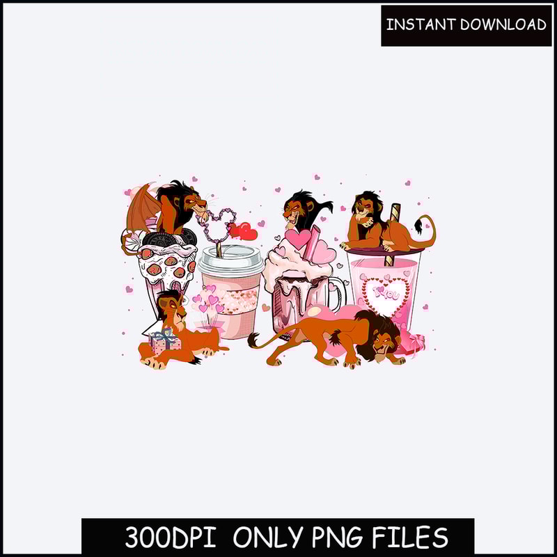Scar Png, Valentine's Day Png, Latte Drink Png, Drink And Food Valentine Png, Valentine Coffee Png, Coffee Lover Png.jpg