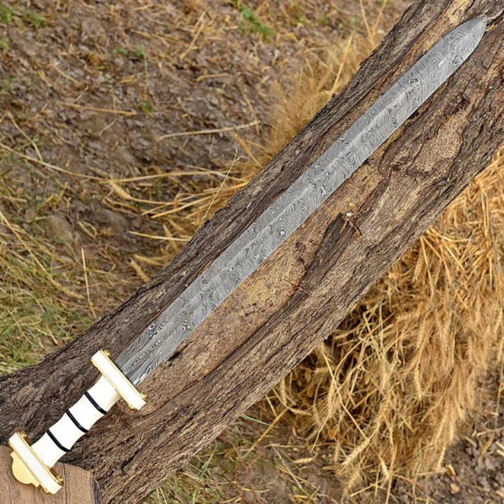 Sword Of Honor Damascus Steel Viking Sword Norse Inspired Hand Forged Medieval Replica Sword 4
