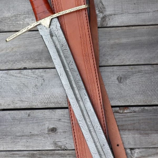 For Valhalla Damascus Steel Viking Longsword Norse Inspire - Inspire Uplift