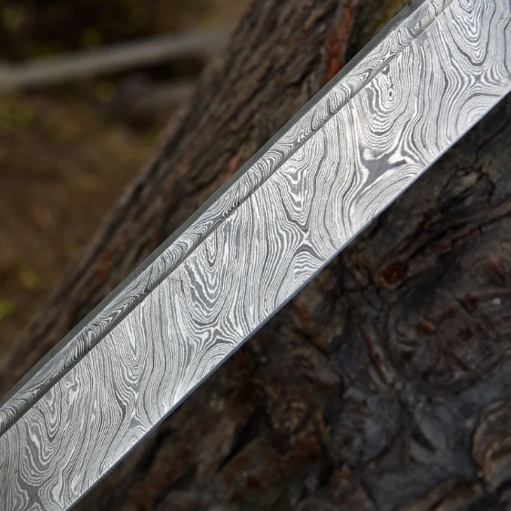 7th Century Medieval Damascus Steel Lang Saex Norse Viking Sword 3jpg