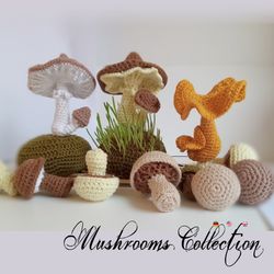 Mushrooms Collection. Crochet pattern
