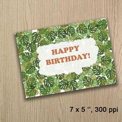 Digital greeting birthday card