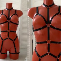 Harness Bodysuit HASH, harness lingerie, harness body, cage body, bdsm lingerie, harnesses, harness women