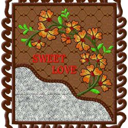 Sweet love embroidery design is suitable for all embroidery machines. Embroidery sweet love design