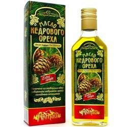 Pine nut oil "Altai" Premium 250 ml ( 8.45 oz ) glass