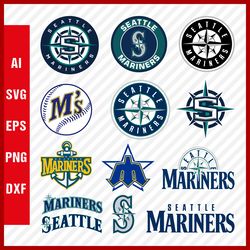 Seattle Mariners SVG Files - Mariners Logo SVG - Seattle Mariners PNG Logo, MLB Logo, Clipart Bundle