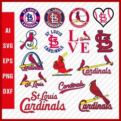 St Louis Cardinals SVG Files - Cardinals Logo SVG - St. Louis Cardinals PNG Logo, MLB Logo, Clipart Bundle