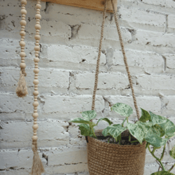 Jute Crochet hanging planter | Jute hanging plant basket | hanging planter | crochet vase | Jute indoor planter