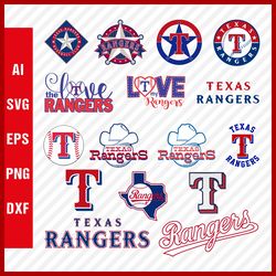 Texas Rangers SVG Files - Rangers Logo SVG - Texas Rangers PNG Logo, MLB Logo, Clipart Bundle