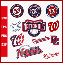 Washington Nationals SVG Files - Nationals Logo SVG - Washington Nationals PNG Logo, MLB Logo, Clipart Bundle