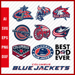 Columbus Blue Jackets SVG Files - Blue Jackets Logo SVG - Columbus Blue Jackets PNG Logo, NHL Logo, Clipart Bundle