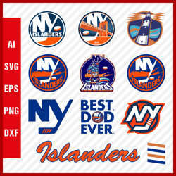 New York Islanders SVG Files - Islanders Logo SVG - NY Islanders PNG Logo, NHL Logo, Clipart Bundle