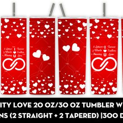 infinity love 20oz/30oz tumbler wraps
