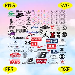 Bundle Brand Logo Svg, Brand Logo Svg,Chanel svg, Versace svg, Dior svg, D&G logo svg, Louis Vuitton svg, Sport Logo Svg