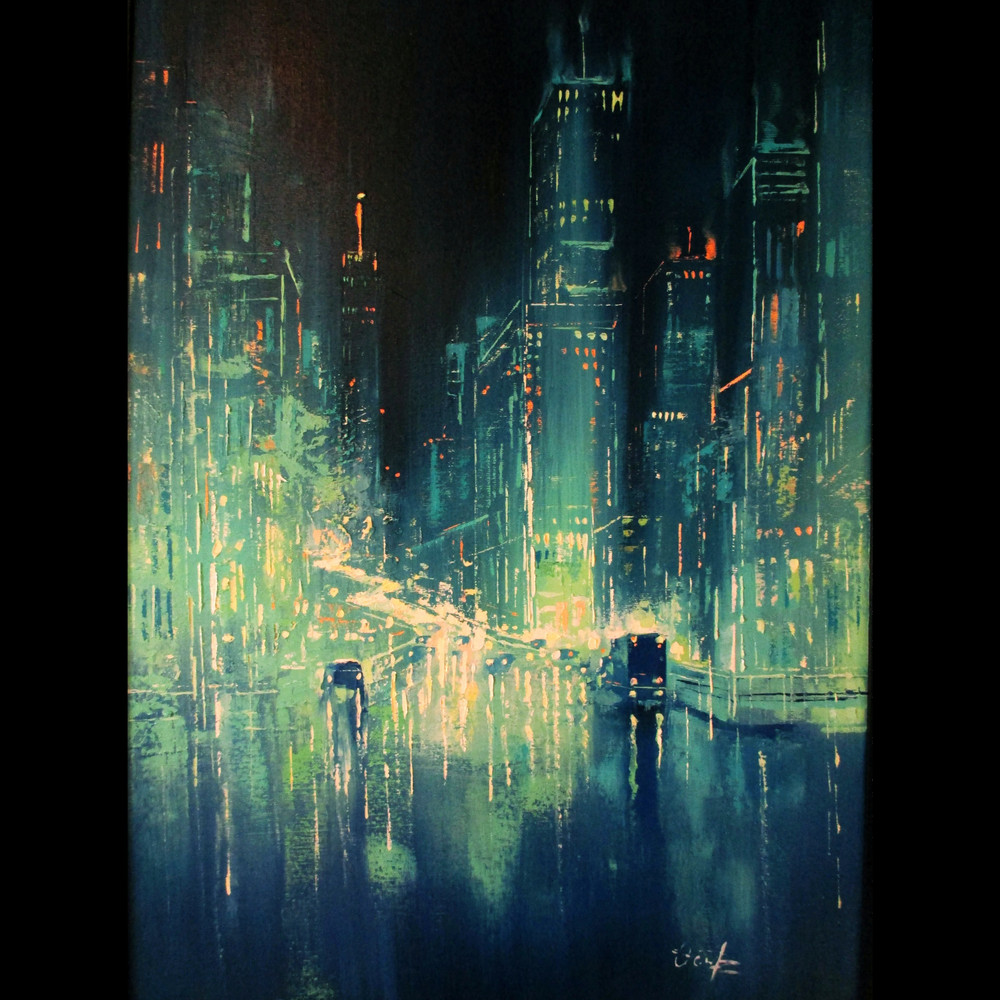 oRIGINAL oIL pAINTING cYBERPUNK bUY cITY_002.jpg