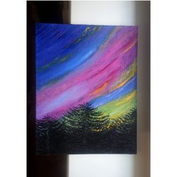 Aurora Borealis Oil Painting