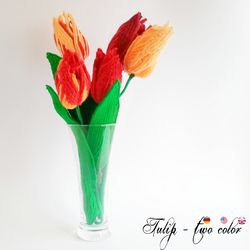 Bicolor Tulip. Crochet pattern