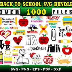 1000 Back To School MEGA SVG BUNDLE SVG-PNG-DXF-PDF Files For Cricut bundle layred