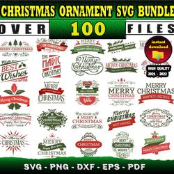 100 CHRISTMAS ORNAMENTS BUNDLE SVG, PNG, DXF files for cricut, Bundle Layered