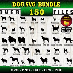 150 DOG MEGA BUNDLE SVG, PNG, DXF files for cricut, Bundle Layered