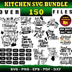 150 KITCHEN MEGA BUNDLE SVG, PNG, DXF files for cricut, Bundle Layered